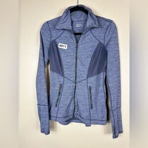 Zella s/p running jacket  zips 18 p2p 23-1/2 length 2zip pockets  great preowned